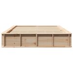 vidaXL Cadre de lit Marron 140 x 190 cm Bois massif en pin