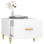 vidaXL Tables basses 2 Pièces blanc 50x50x40 cm bois d'ingénierie
