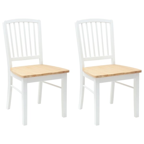 vidaXL Chaises de salle à manger 2 Pièces Blanc 50 x 52 5 x 91 cm