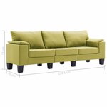 vidaXL Canapé Vert tissu