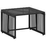 vidaXL Ensemble de meubles d'extérieur 11 Pièces Noir et turquoise