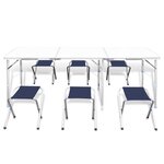 vidaXL Jeu de table pliable de camping et 6 tabourets 180x60 cm