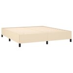 vidaXL Sommier à lattes de lit avec matelas Crème 160x200 cm Tissu