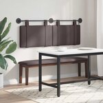 vidaXL Tête de lit suspendue Marron foncé Tissu