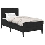 vidaXL Cadre de lit avec matelas Noir 90 x 190 cm Velours