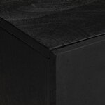 vidaXL Armoire lavabo de salle de bain noir bois d'ingénierie