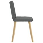 vidaXL Chaises à manger lot de 2 gris foncé tissu