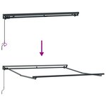 vidaXL Auvent rétractable manuel - Anthracite  300x250 cm