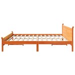 vidaXL Cadre de lit sans matelas cire marron 200x200cm bois pin massif