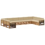 vidaXL Ensembles de canapés 10 pc Bois d'Acacia Massif