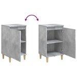 vidaXL Tables de chevet 2 Pièces gris béton 40x35x70 cm bois d'ingénierie