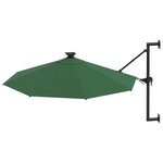 vidaXL Parasol mural de jardin avec LED 300 cm vert