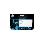 Cartouche jet d'encre n°728 cyan hp (300 ml) pour imprimante jet d'encre hp