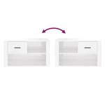vidaXL Armoire à chaussure Blanc brillant 80x35x45 cm Bois ingénierie