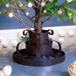 vidaXL Support de sapin de Noël Cuivre antique 29x29x15 5 cm