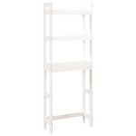vidaXL Étagère de toilette Blanc 63x26x171 cm Bois de pin massif