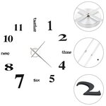vidaXL Horloge murale 3D Design moderne 100 cm XXL Noir