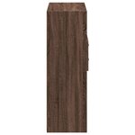 vidaXL Buffet haut chêne marron 80x42 5x124 cm bois d'ingénierie