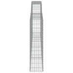 vidaXL Paniers à gabions arqués 9 Pièces 400x30x120/140 cm Fer galvanisé
