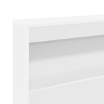 vidaXL Lit avec bibliothèque Blanc 200x200 cm Bois reconstitué
