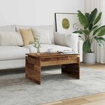 vidaXL Table basse vieux bois 68x50x38 cm bois d'ingénierie