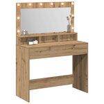 vidaXL Table de Toilette avec miroir Chêne artisanal 100 x 41 x 135 cm