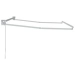 vidaXL Cadre de store rétractable manuel Blanc 3 x 2 m Aluminium
