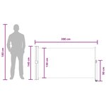 vidaXL Auvent latéral 100  polyester fer acier
