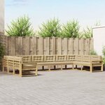 vidaXL Ensemble de canapés d'extérieur 10 Pièces Blanc et Beige