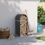 vidaXL Porte-bûches anthracite 40x45x100 cm acier galvanisé