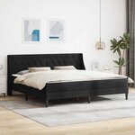 vidaXL Cadre de lit avec matelas Noir 200 x 200 cm Velours