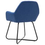 Vidaxl chaises à manger lot de 4 bleu tissu