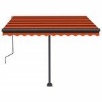 vidaXL Auvent manuel rétractable sur pied 300x250 cm Orange et marron