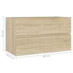 vidaXL Armoire d'évier lavabo intégré chêne sonoma bois d'ingénierie