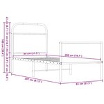 vidaXL Cadre de lit sans matelas 80x200cm chêne marron bois ingénierie