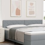 Tête de lit LED vidaXL avec design en blocs de diamant en gris clair  200 cm en tissu