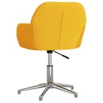vidaXL Chaises pivotantes à manger lot de 2 jaune moutarde tissu