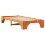 vidaXL Cadre de lit Brun cire 90 x 190 cm Pin massif