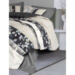 Parure de lit coton renforcé - housse de couette 220 x 240 + 2 taies d'oreiller 60 x 60 - Anthracite