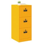 vidaXL Cabinet de Dossier Jaune moutarde 44 x 50 x 106.5 cm