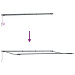 vidaXL Auvent Rétractable Vert et blanc 600 × 300 cm