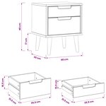 vidaXL Cabinet de chevet Caramel 40 x 35 x 48 cm Pin massif