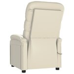 vidaXL Fauteuil inclinable électrique Crème Similicuir