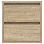 vidaXL Table de chevet murale chêne sonoma 38x34x40 cm