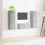 vidaXL Ensemble meuble TV 5 Pièces Gris Sonoma Bois d'ingénierie