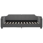 vidaXL Lit de repos sans matelas gris foncé 90x200 cm tissu