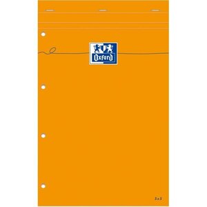 OXFORD Bloc-notes - Petits carreaux - 160 pages - 32 cm x 21 cm x 0,7 cm