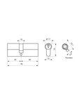 THIRARD - Cylindre de serrure double entrée HG5  anti-arrachement  30x60mm  nickelé  3 clés