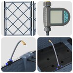 Bacs de jardin vidaXL avec système d'irrigation par eau 2 Pièces Gris