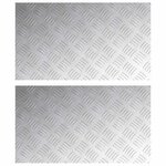 vidaXL Plaques à damier 2 Pièces Argent 70 x 40 cm Aluminium